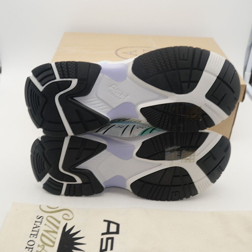 NEW Ash Women's 7 Race Fion Sneakers White Hype Mint Black Size 41 - Picture 7 of 12